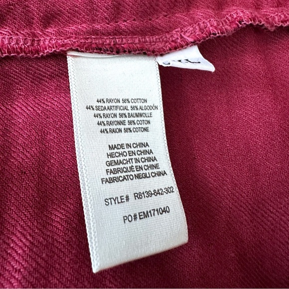 Anthropologie Cloth & Stone Red and Black Buffalo Plaid Cotton Blend Shirt Dress - Picture 6 of 7